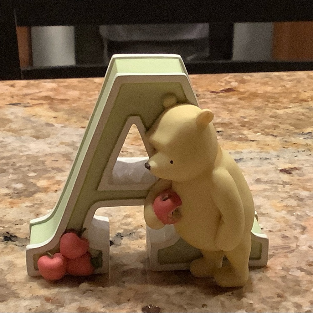Winnie the Pooh ceramic letter A